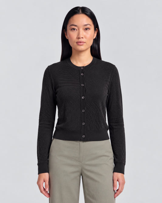 CORDELIA BLACK WOMEN'S MERINO CARDIGAN
