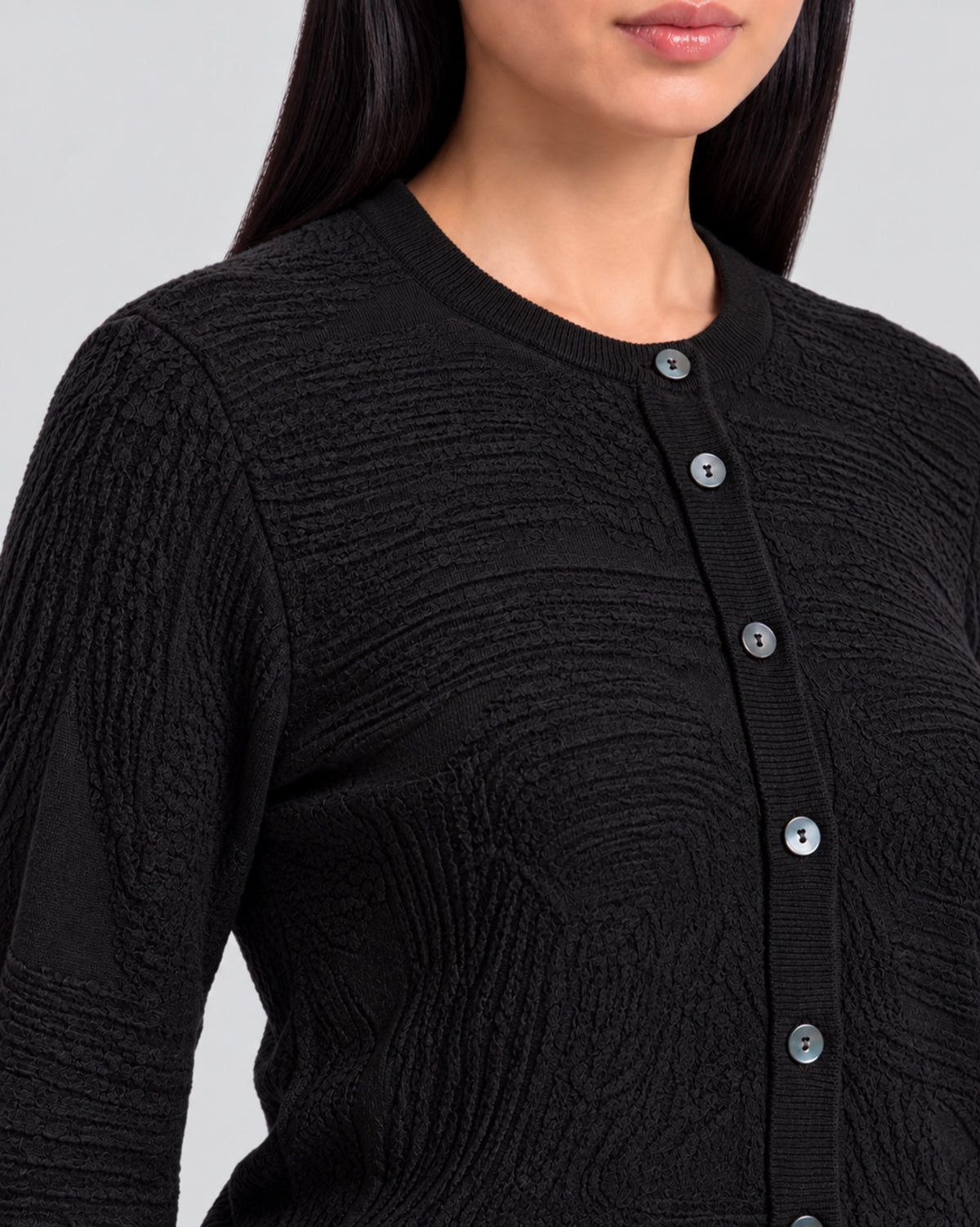 CORDELIA BLACK WOMEN'S MERINO CARDIGAN