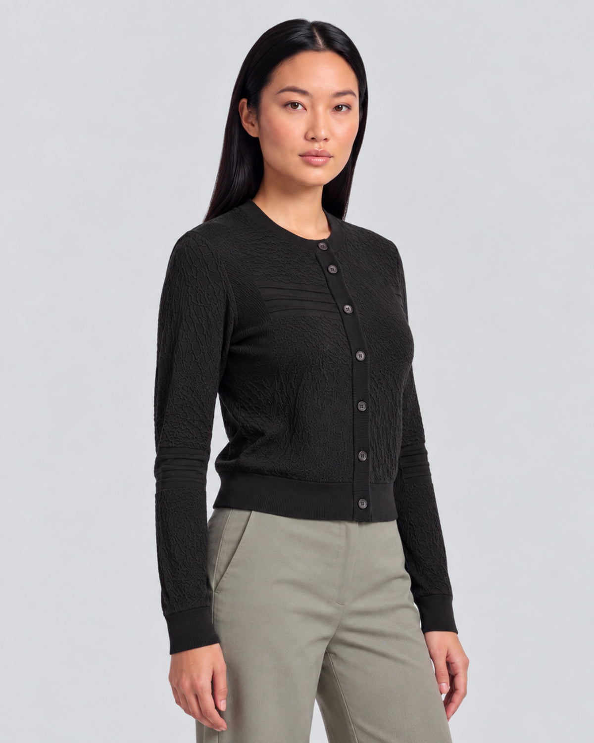 CORDELIA BLACK WOMEN'S MERINO CARDIGAN