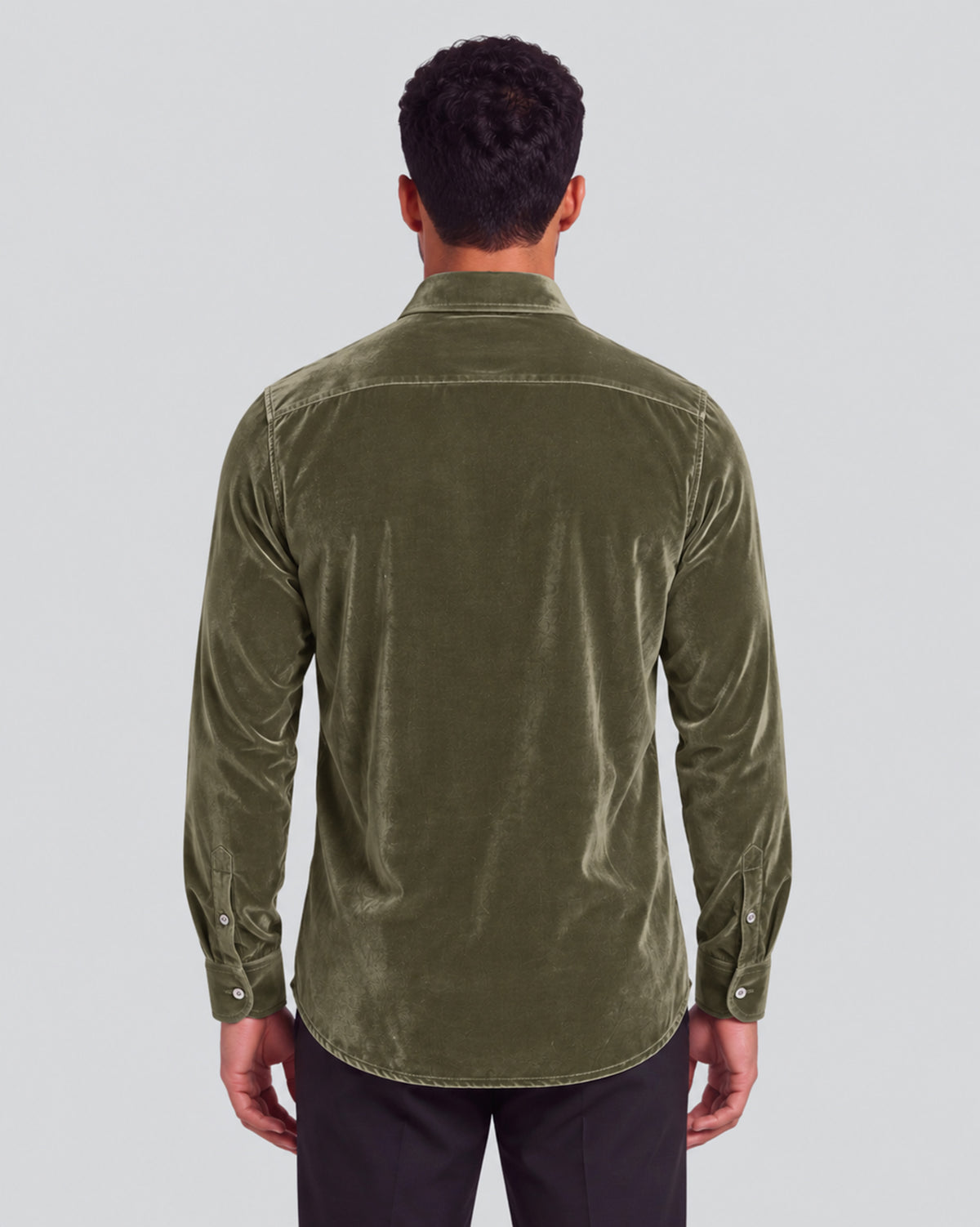 NED SAGE MEN'S VELVET LONG-SLEEVE SHIRT