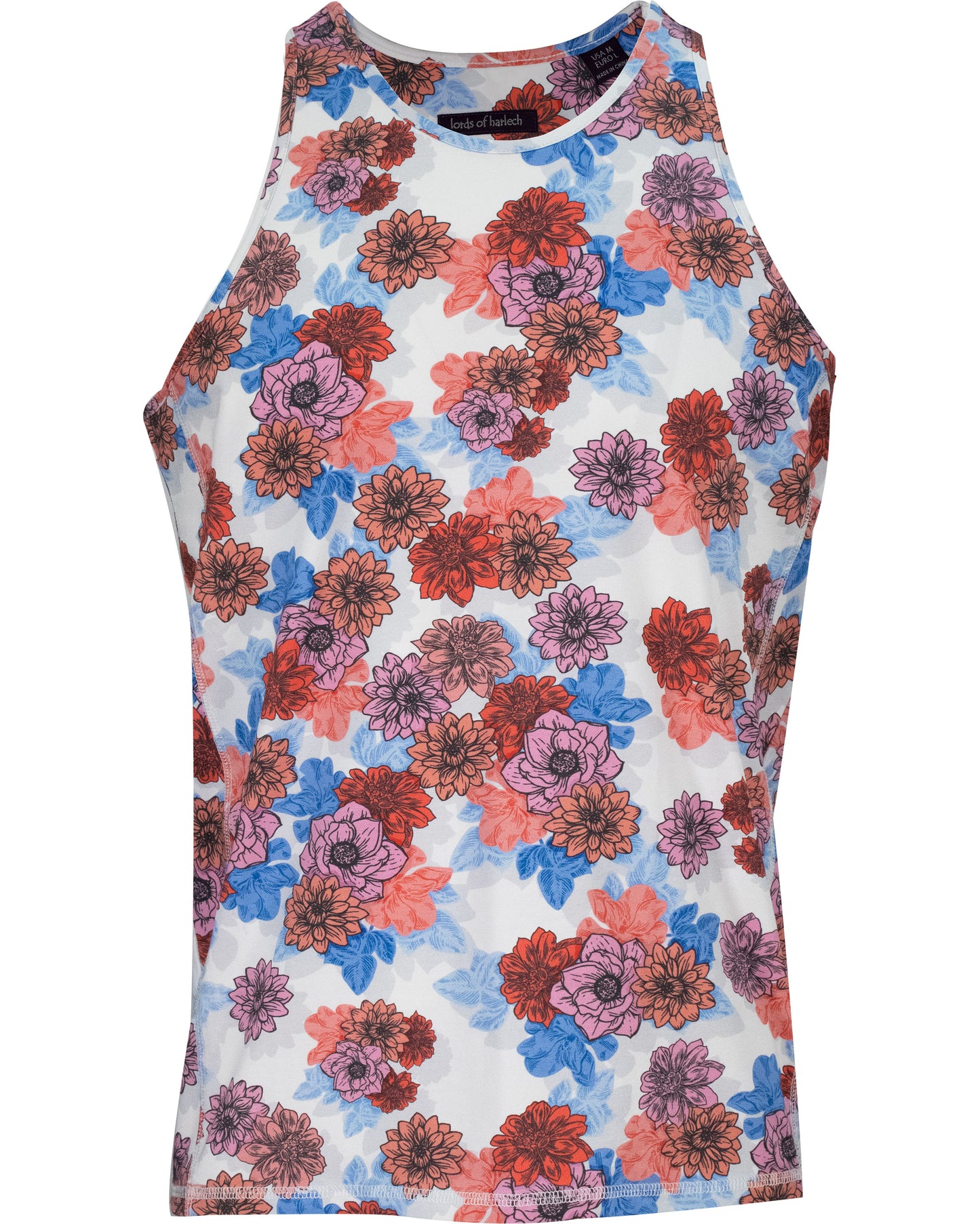 TEDFORD SNAP FLORAL TANK - MELON