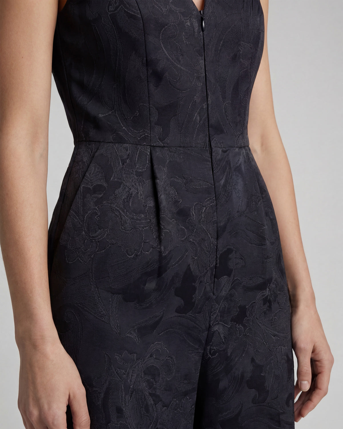 JENNY PAISLEY EXPLOSION BLACK WOMENS TAILORED JUMPSUIT
