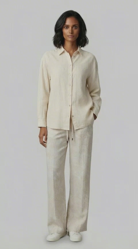 LYDIA NATURAL WOMENS LINEN SHIRT – Lords Of Harlech