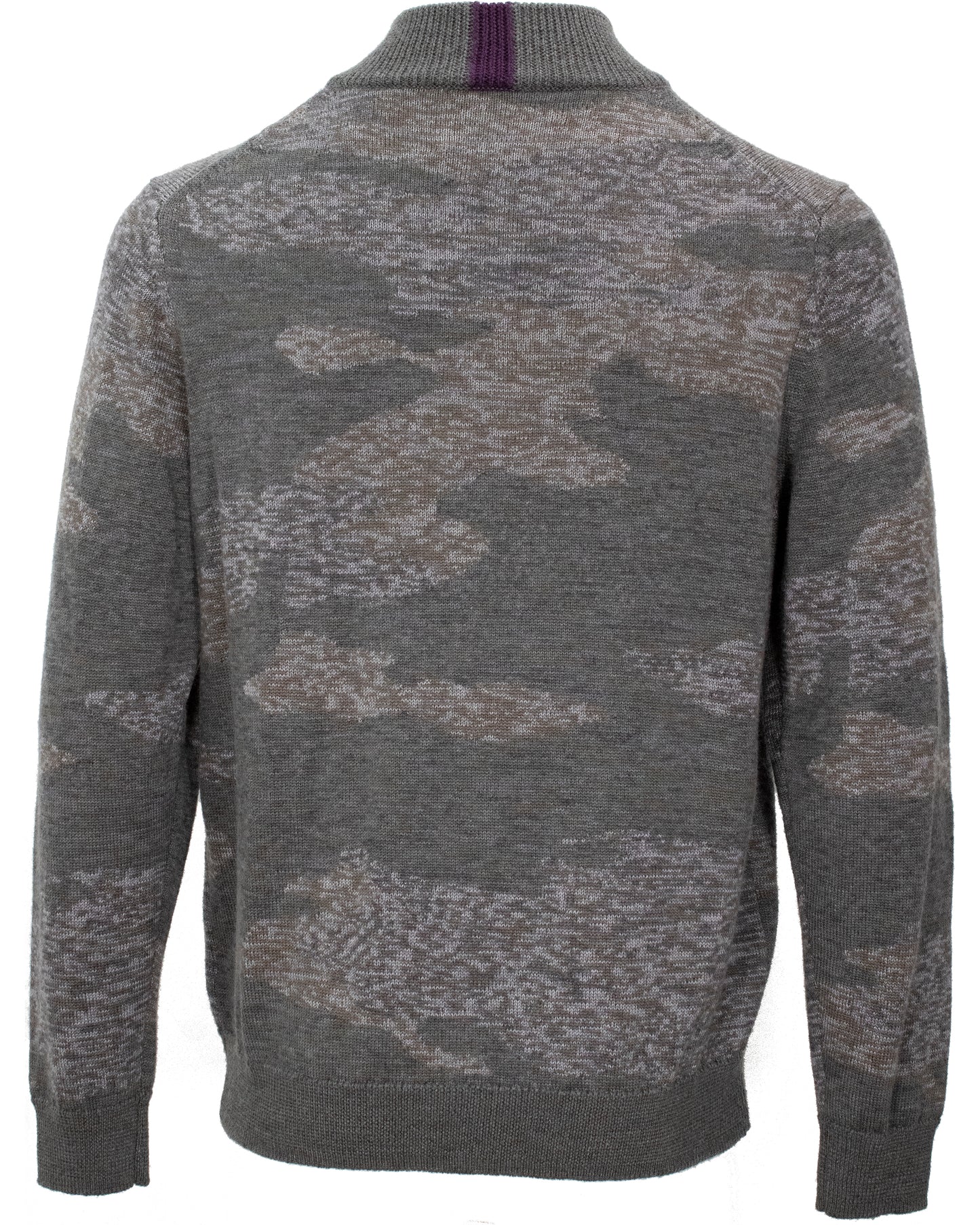 Carlo Moss Merino Camo Full Zip Sweater