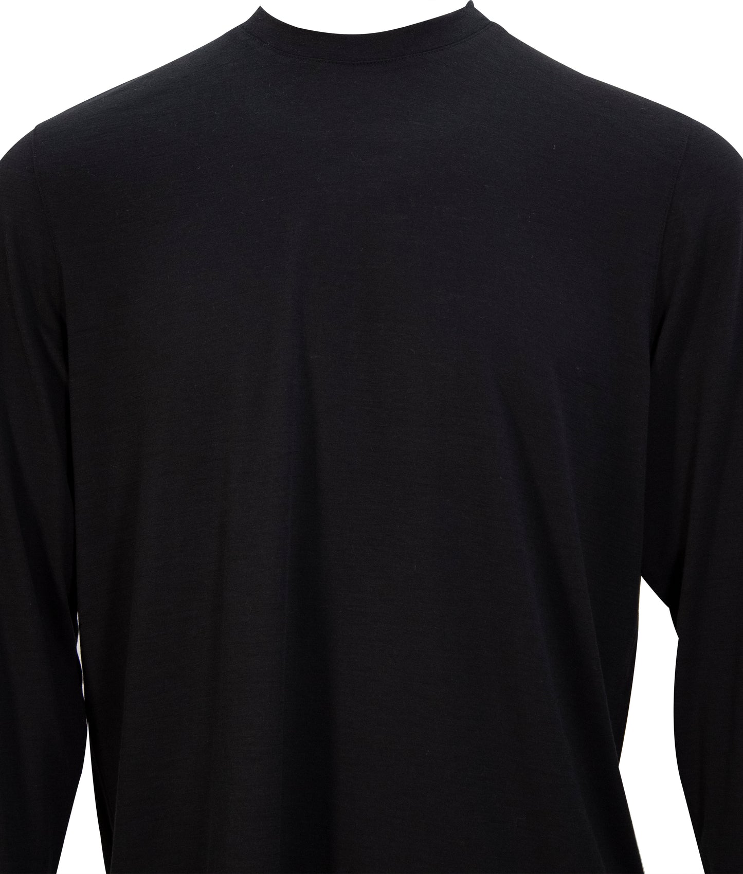 CHASE LONG SLEEVE MERINO CREW - BLACK