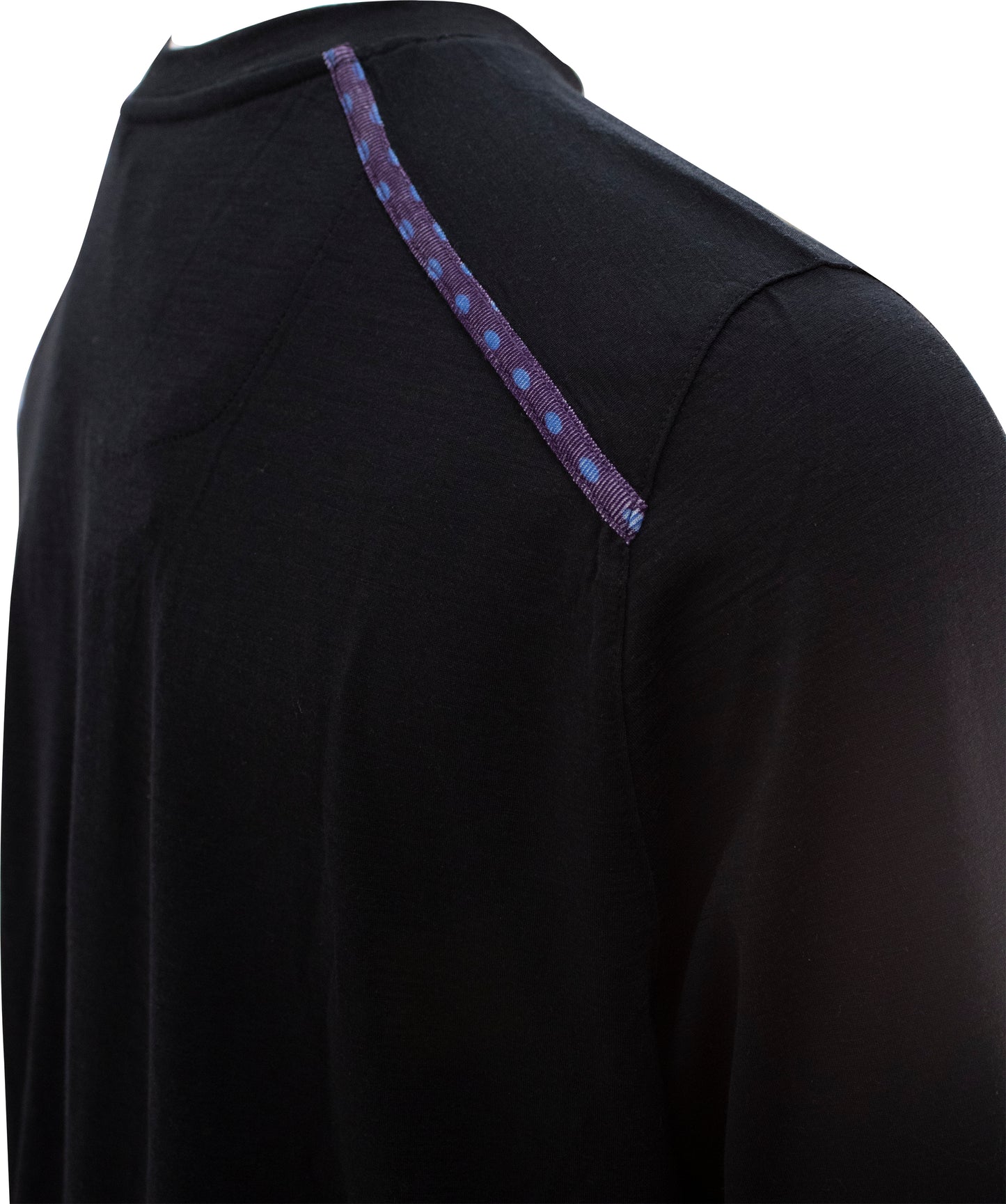 CHASE LONG SLEEVE MERINO CREW - BLACK