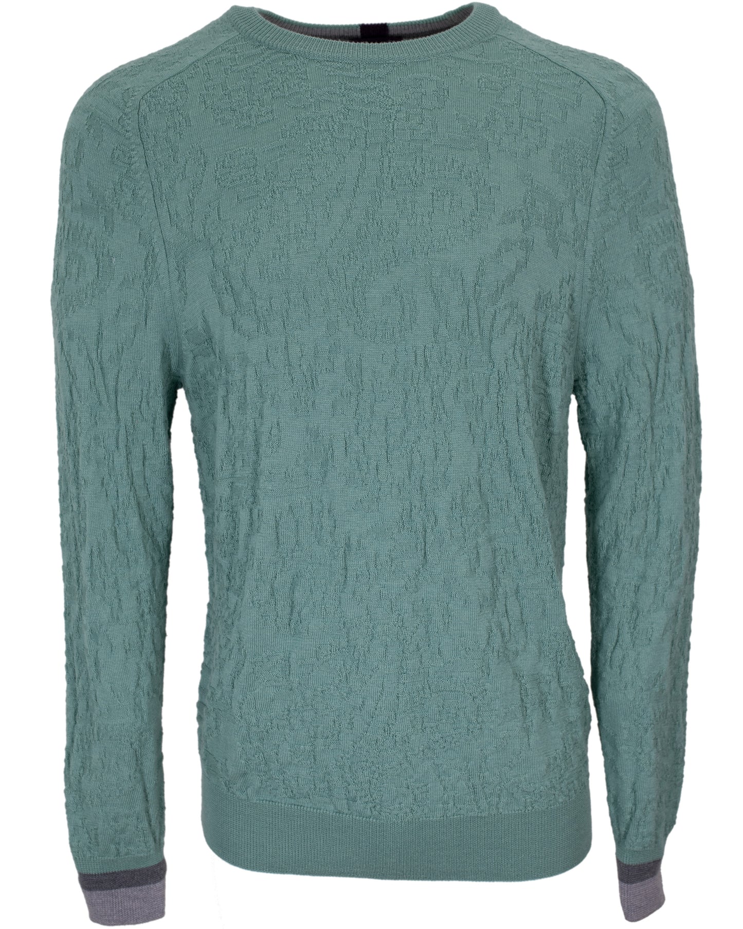 COLIN JACQUARD MERINO PAISLEY SWEATER IN MINT