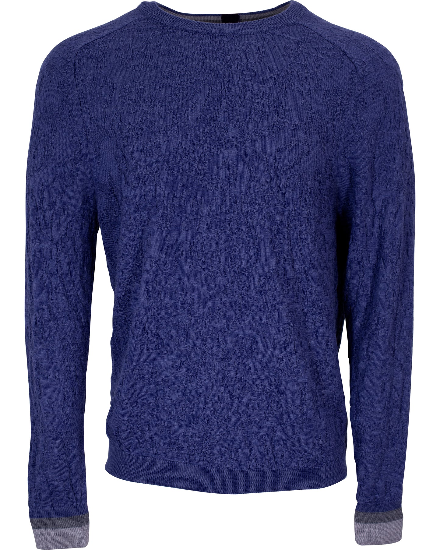 COLIN JACQUARD MERINO PAISLEY SWEATER IN SKIPPER