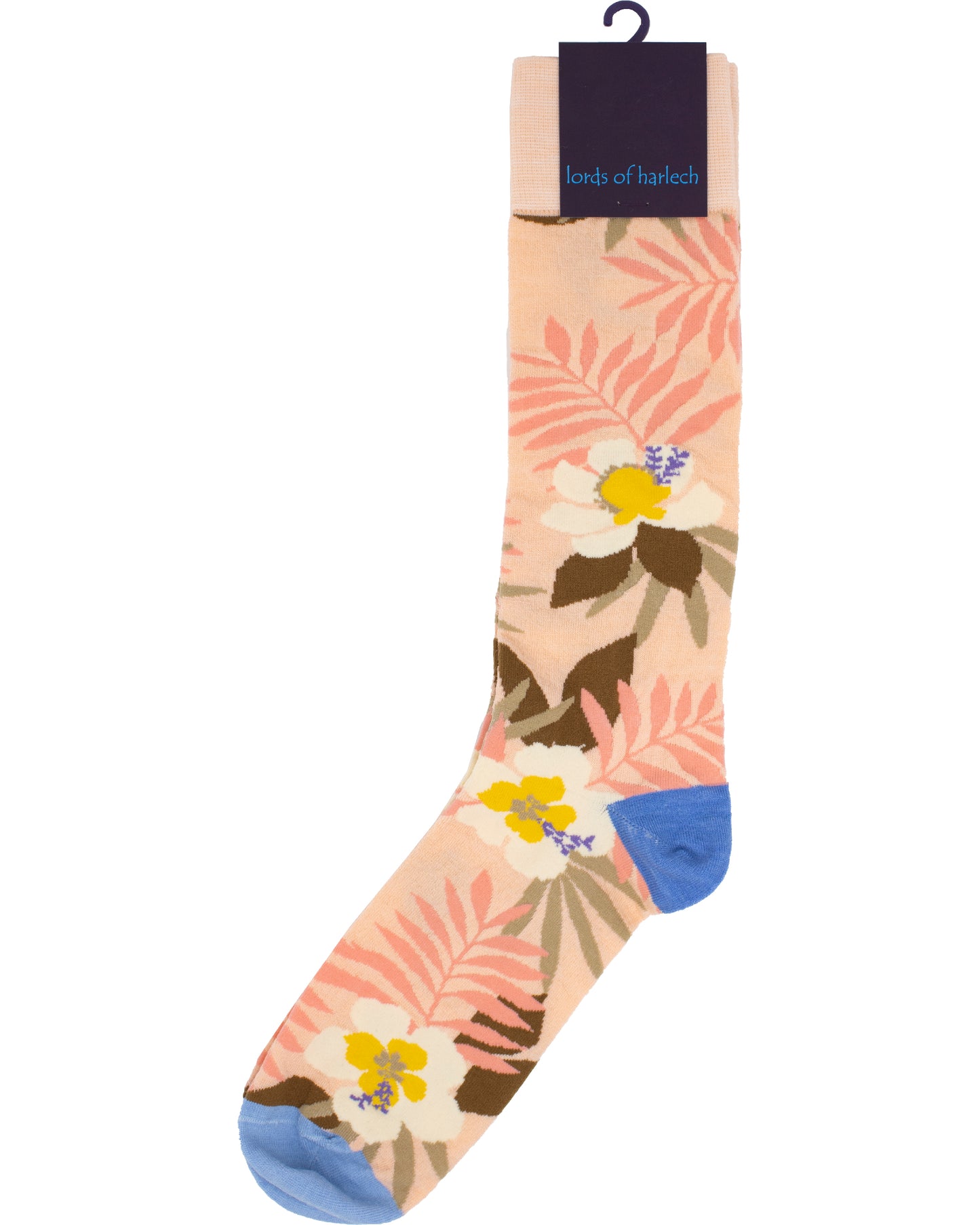 Donald Farm Floral Peach Socks