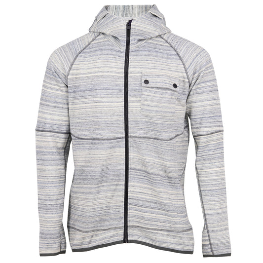 HOOD FULL ZIP SPACEDYE SMOKE