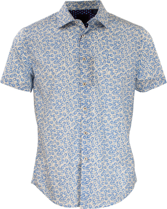 George Horse Shoes Blue Shirt