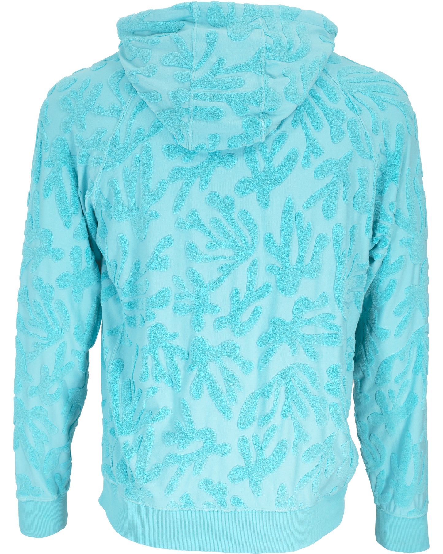 HOWARD CORAL TOWEL HOODIE IN LAGOON