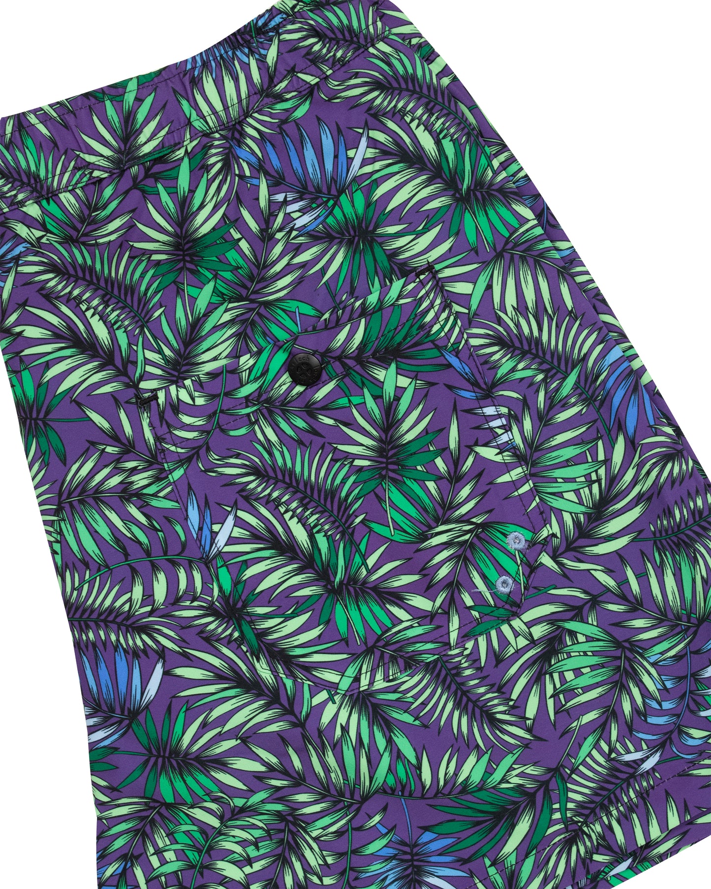 QUACK LEAVES SWIM SHORT - PURPLE