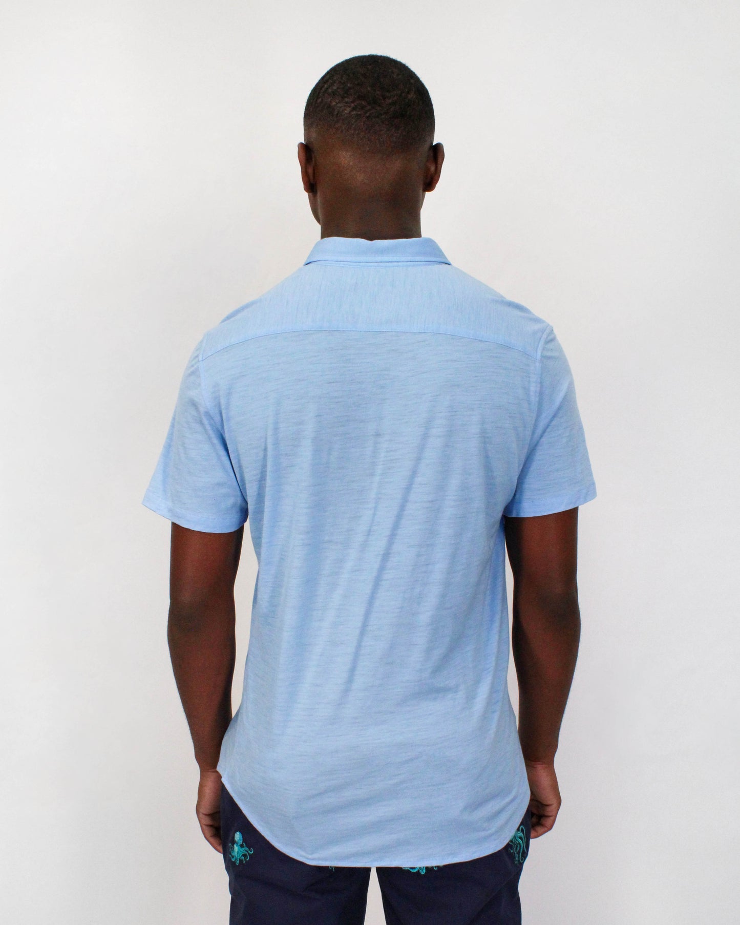 TOBIAS MERINO SHIRT - BLUE