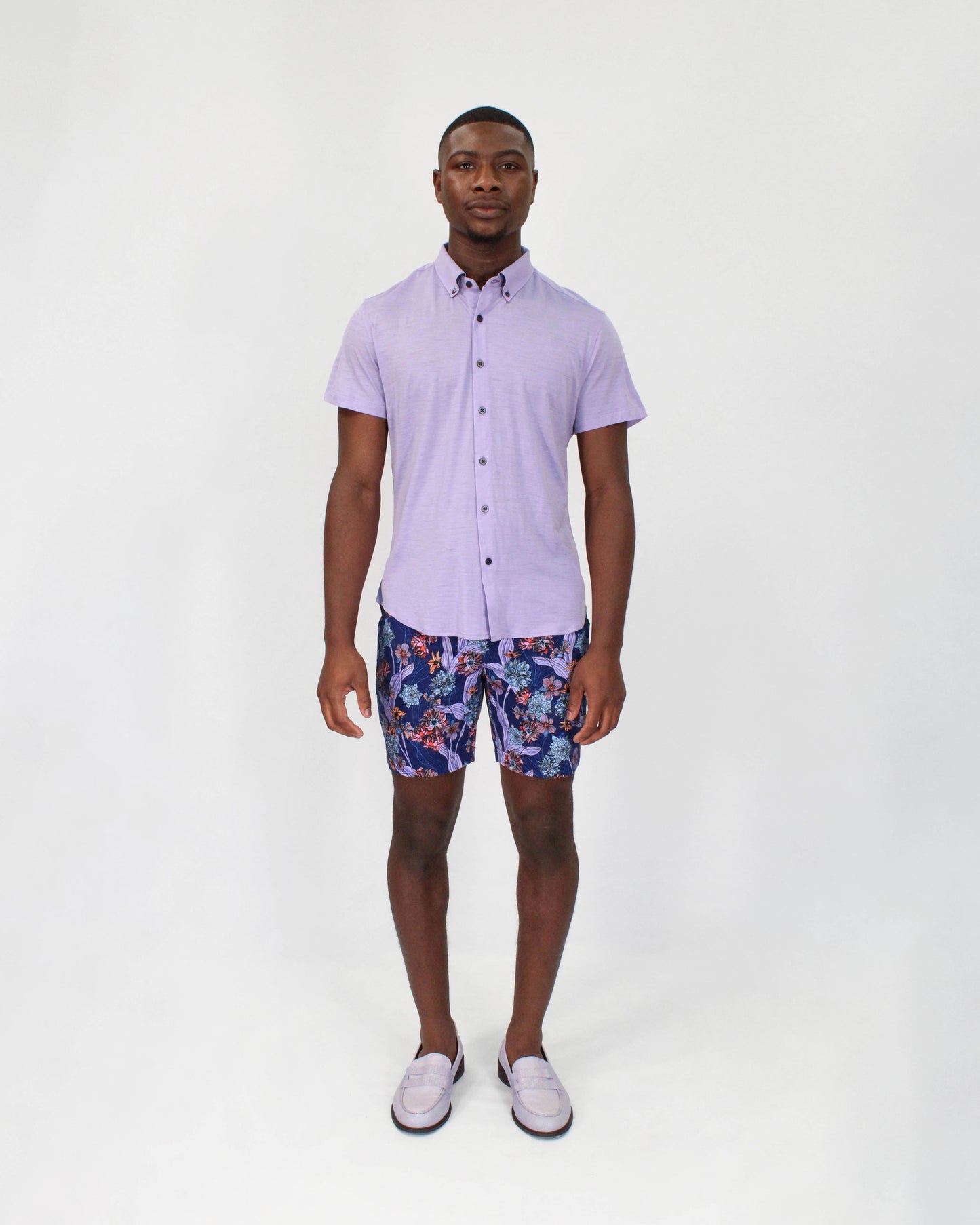 TOBIAS MERINO SHIRT - LAVENDER