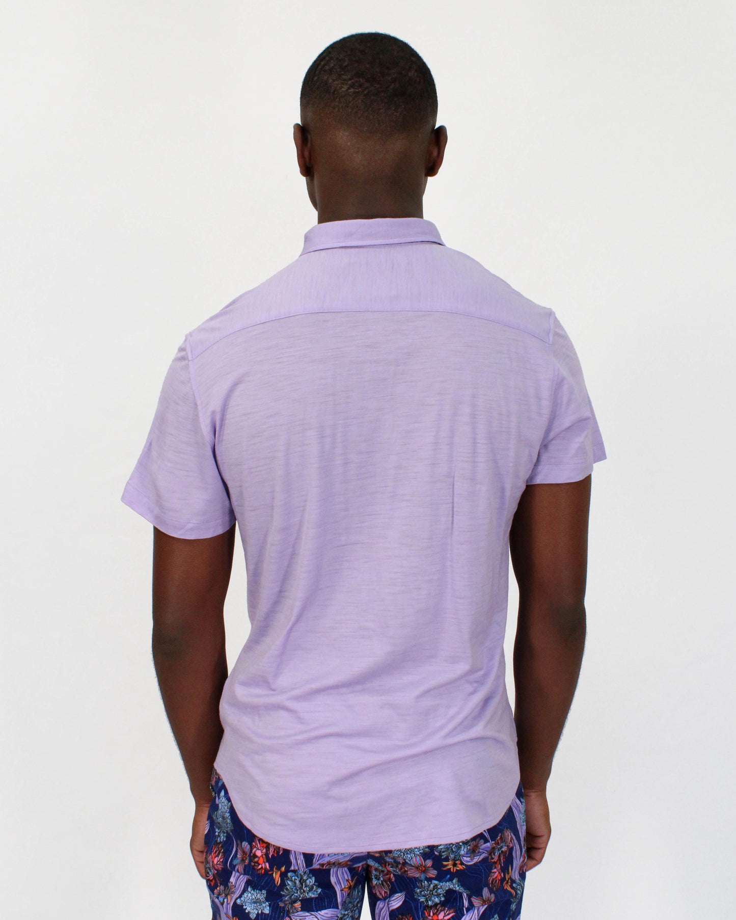 TOBIAS MERINO SHIRT - LAVENDER