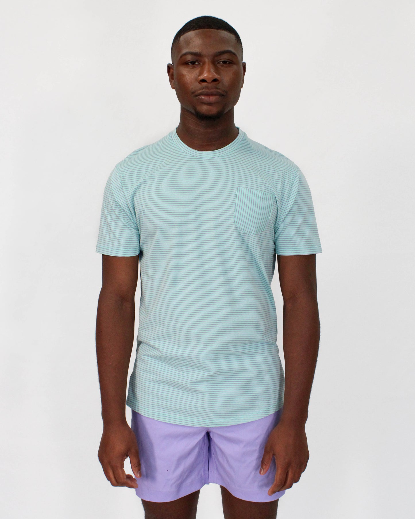 TATE LAGOON STRIPE CREW NECK TEE