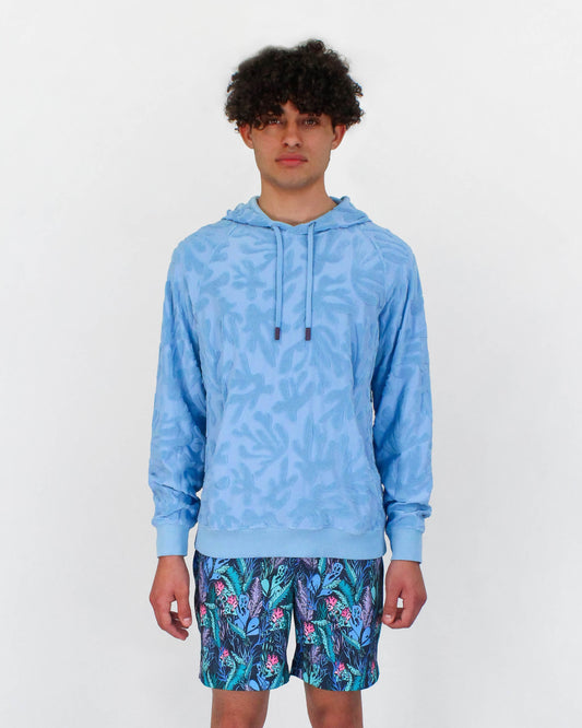 POOL FLORAL TIDE SWIM SHORTS IN SMOKE