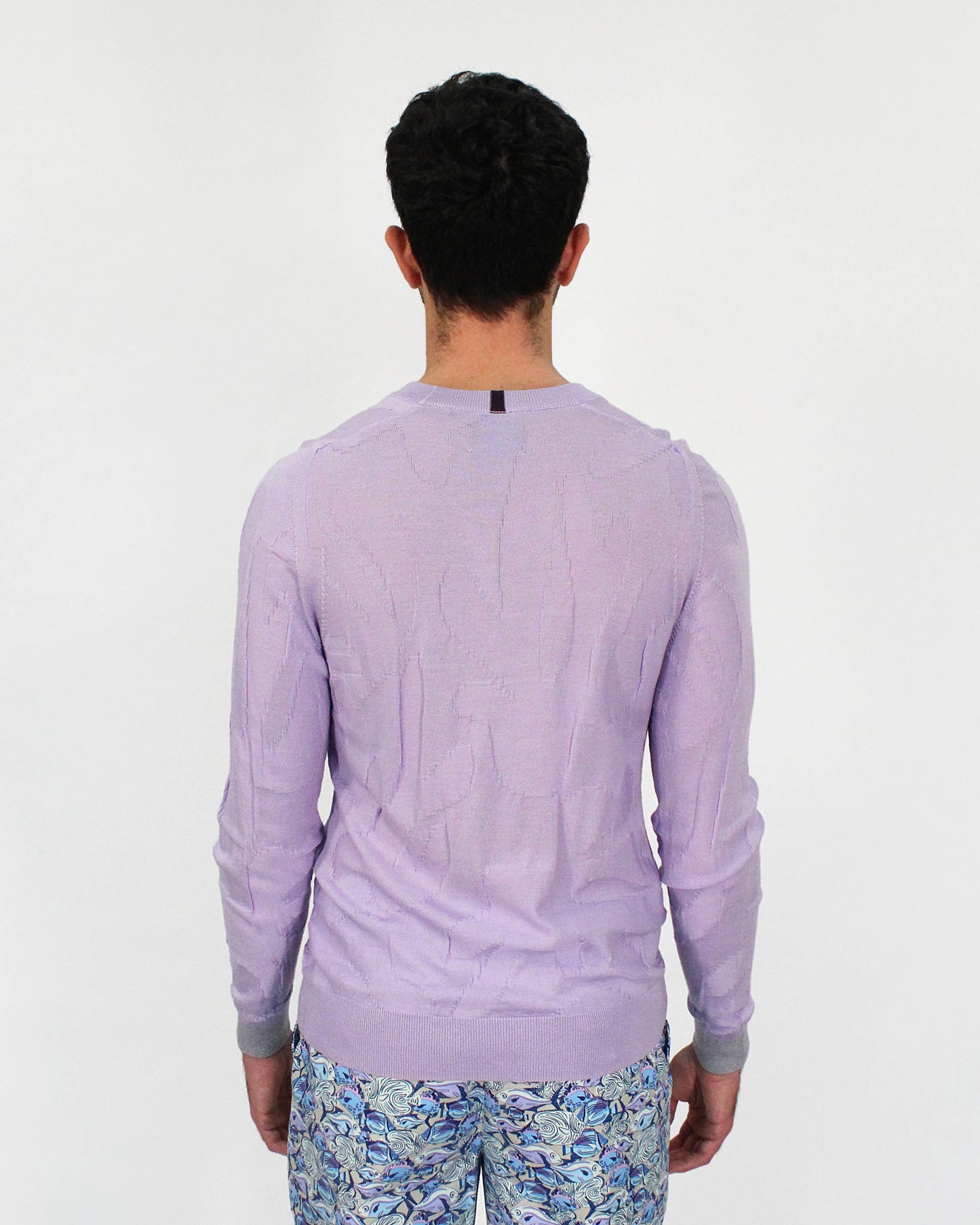 KRIS CORAL MERINO SWEATER IN LAVENDER