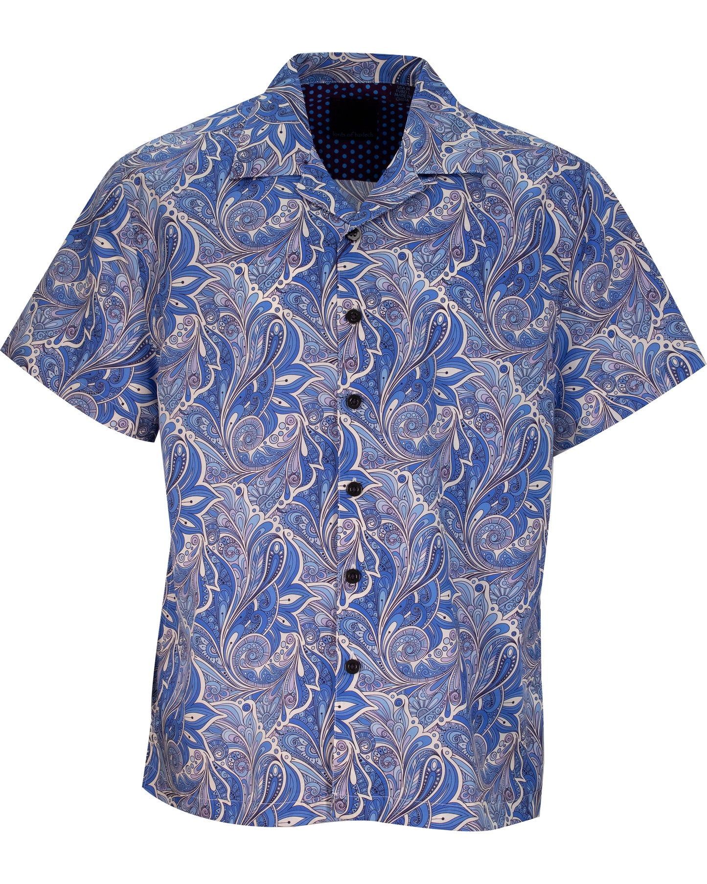 RALPH PARASOL PAISLEY CAMP SHIRT IN BLUE