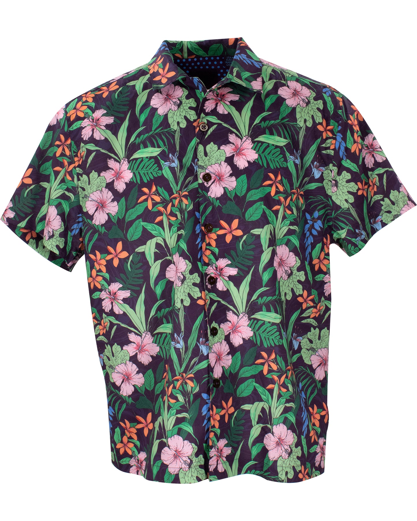 RALPH SWIRL FLORAL CAMP SHIRT IN PURPLE