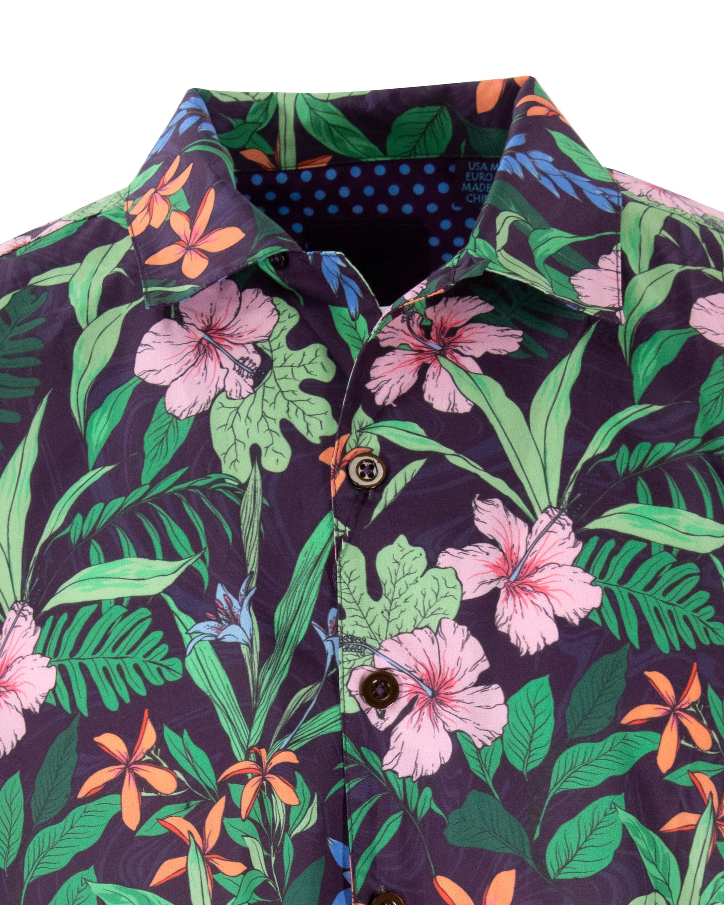 RALPH SWIRL FLORAL CAMP SHIRT IN PURPLE