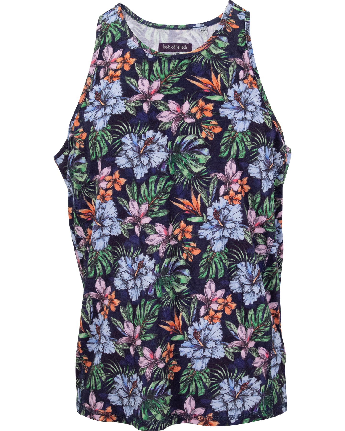 TEDFORD TANK COLORFUL FLORAL NAVY