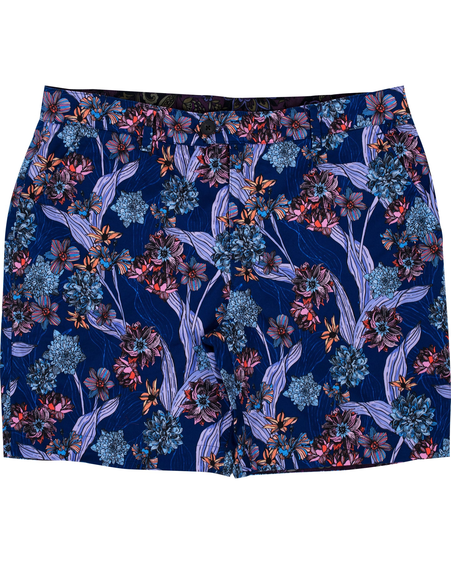 JOHN OCEAN FLORAL SHORTS IN NAVY