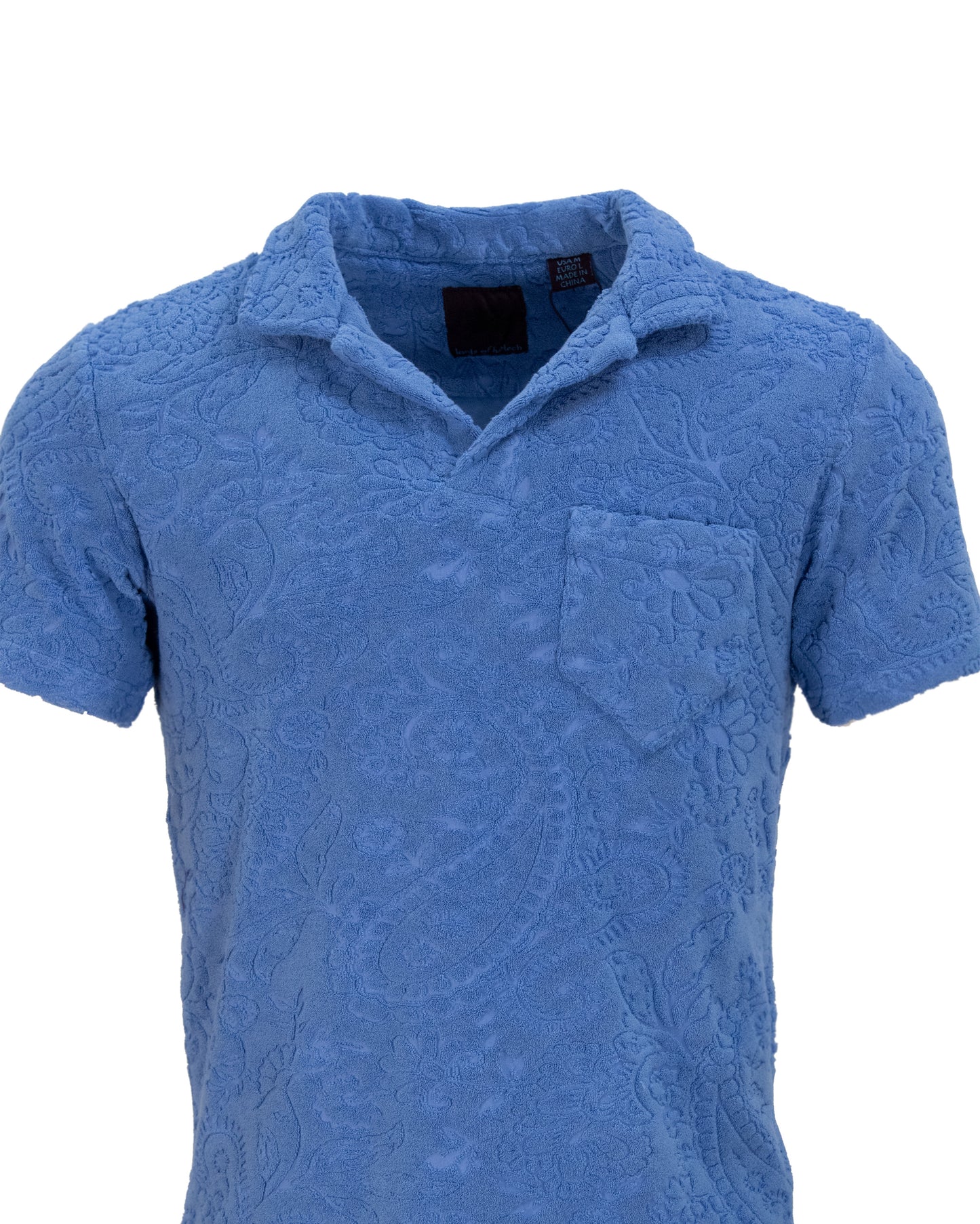 JOHNNY TOWEL POLO SHIRT IN ROYAL