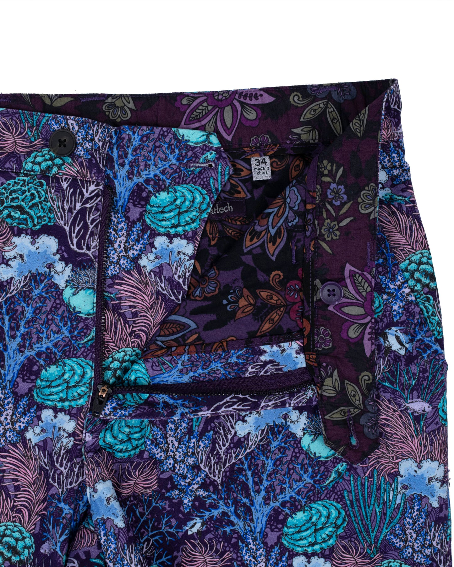 JOHN CORAL GARDEN SHORTS IN PURPLE