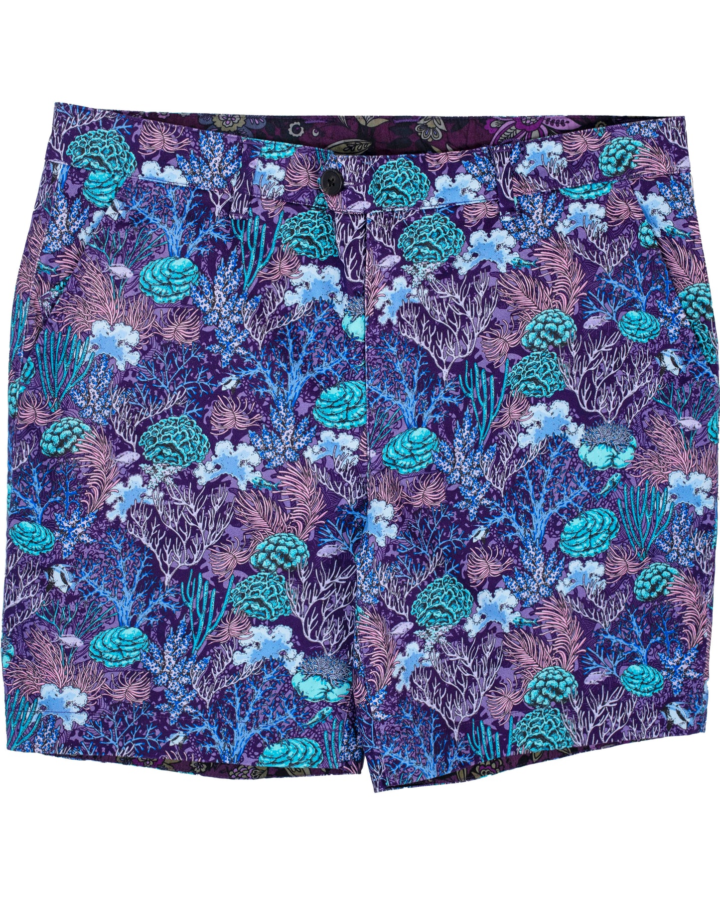 JOHN CORAL GARDEN SHORTS IN PURPLE