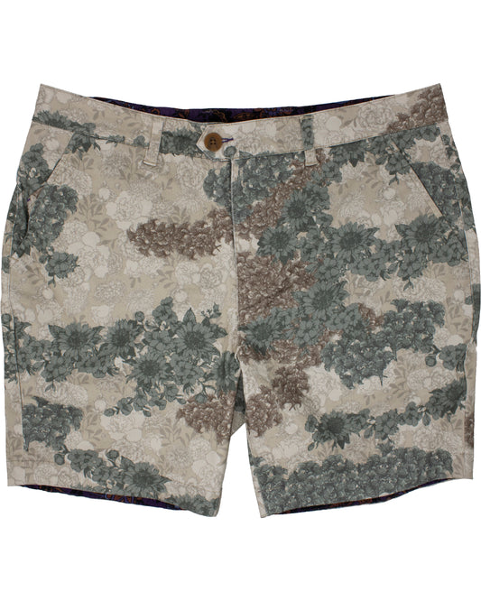 John Lux Garden Camo Khaki Shorts