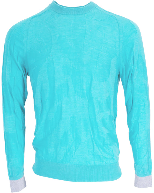 KRIS CORAL MERINO SWEATER IN LAGOON