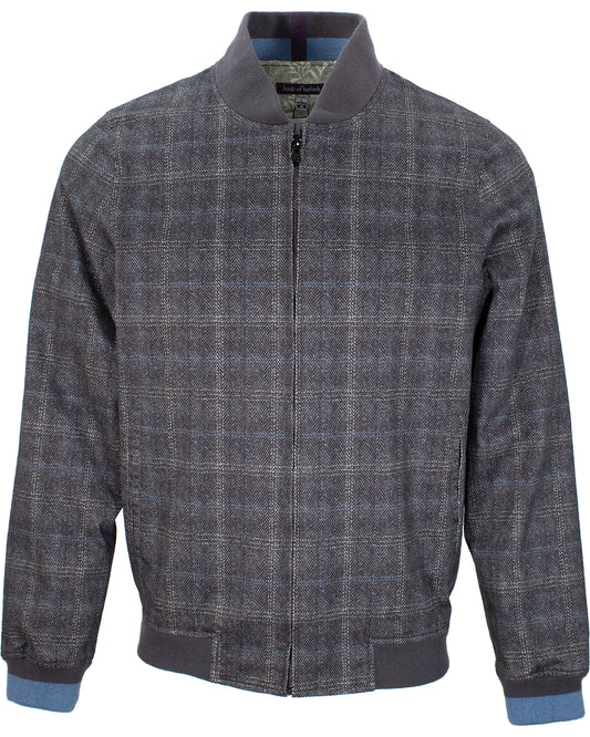 Lancaster Lords Tweed Grey Bomber Jacket