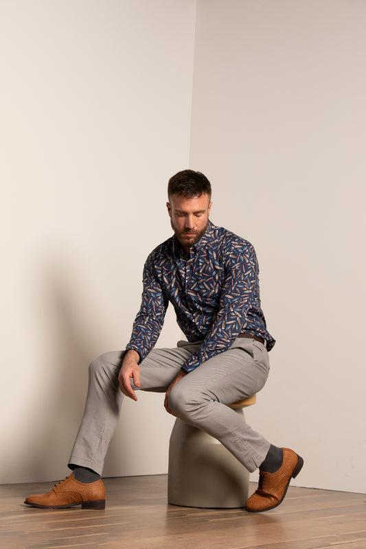 Mitchell Feathers Navy Shirt