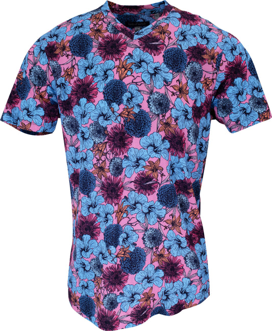 MAZE HIBISCUS GARDEN SHIRT IN PINK