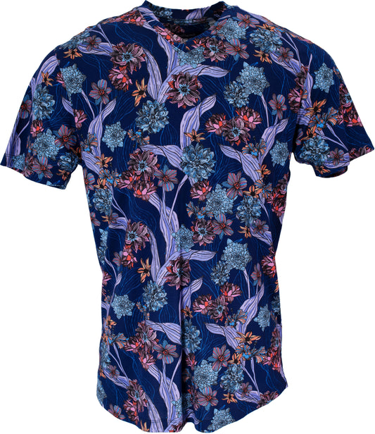 MAZE OCEAN FLORAL SHIRT IN NAVY