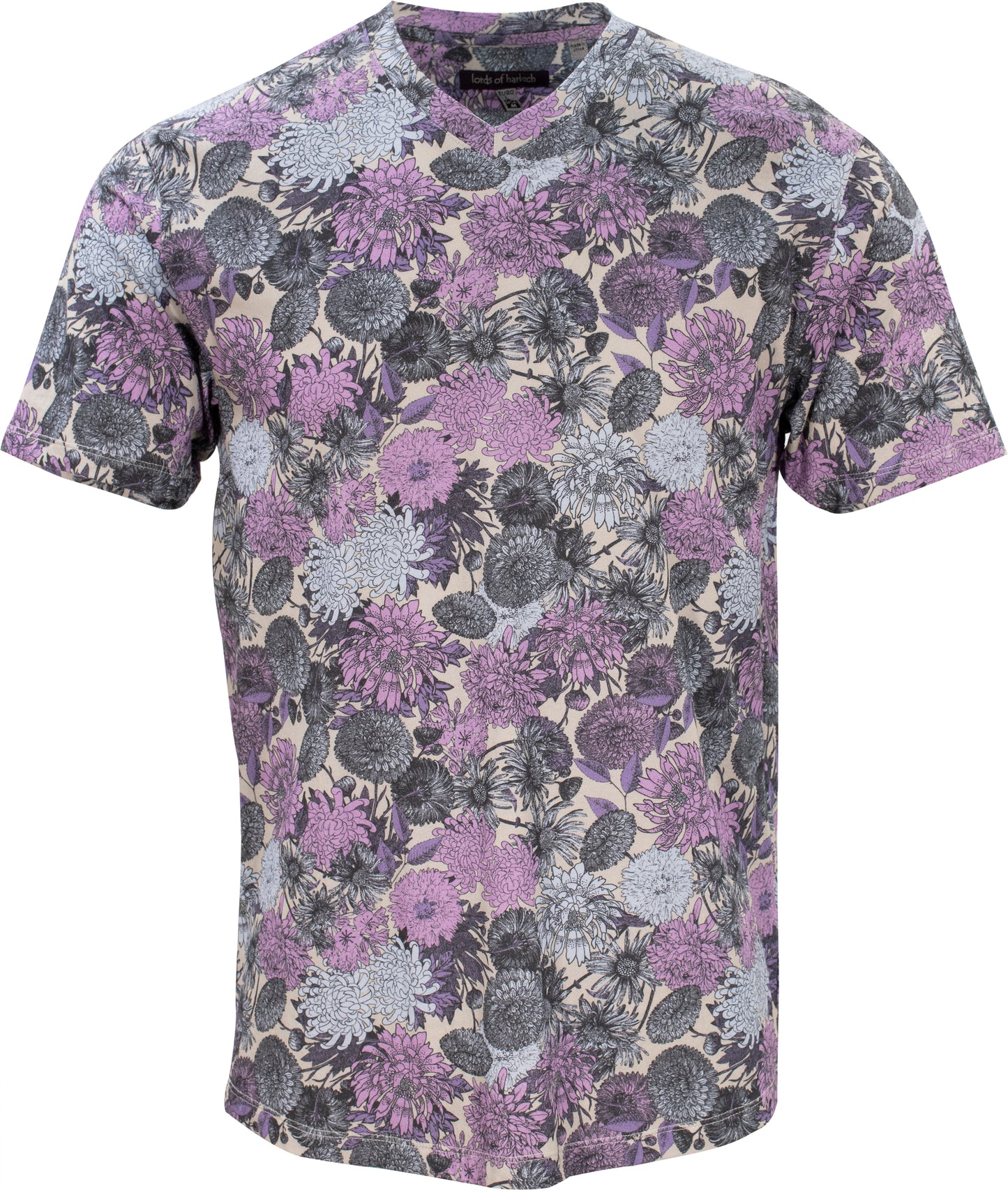 Maze Mums Floral Lavender V-Neck Shirt