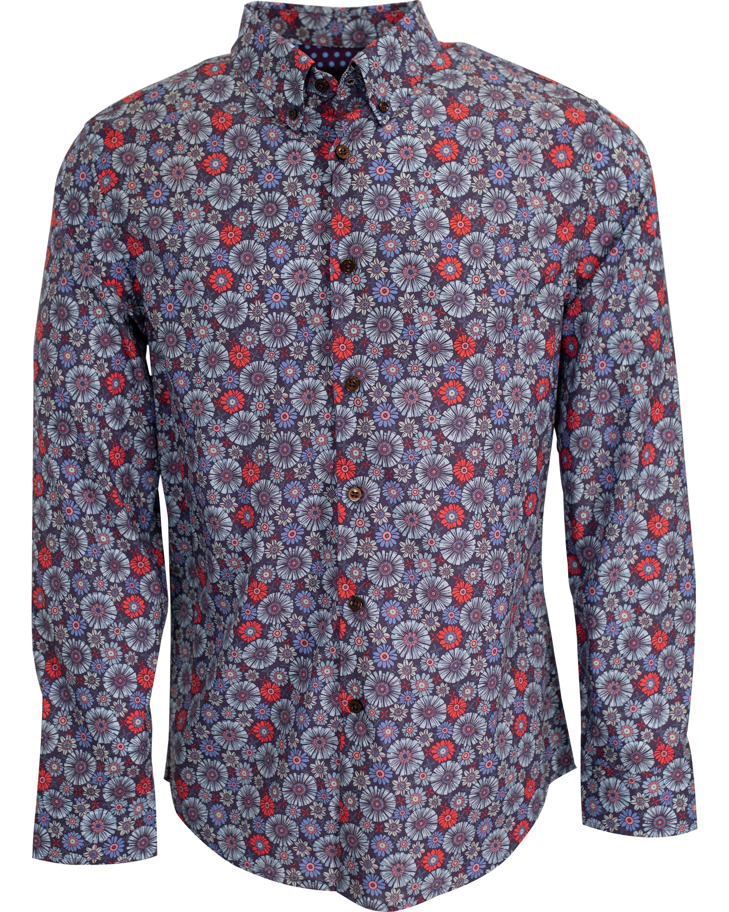 MITCHELL DAISY GEO SHIRT IN BLUE