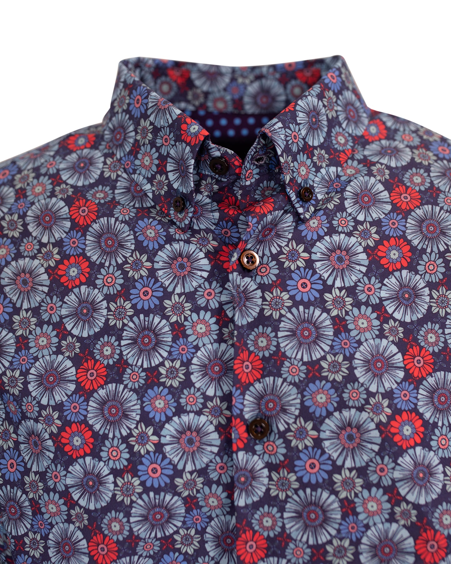 MITCHELL DAISY GEO SHIRT IN BLUE