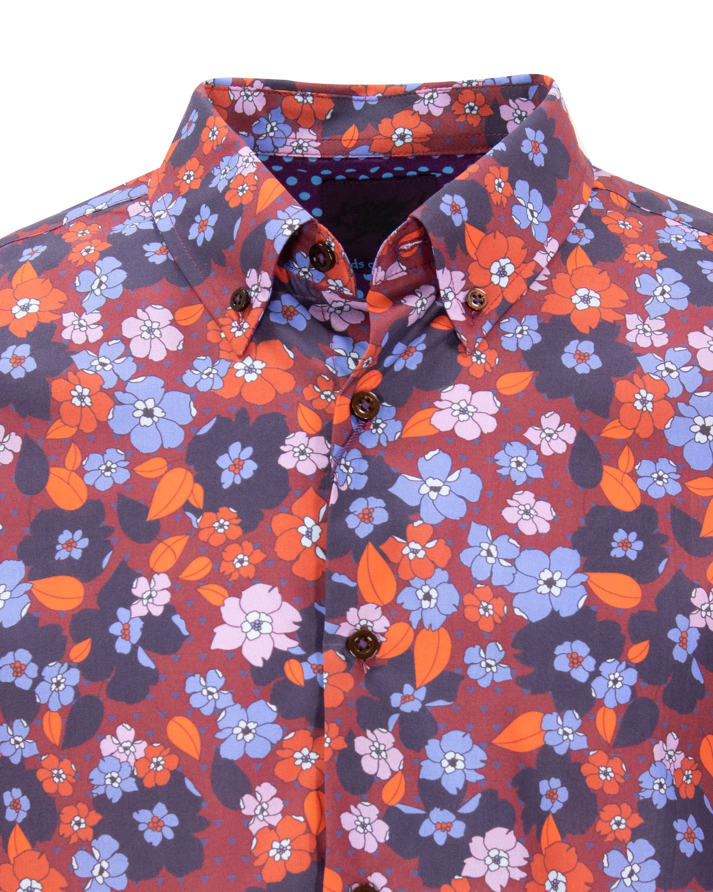 Mitchell Heist Floral Burgundy Shirt