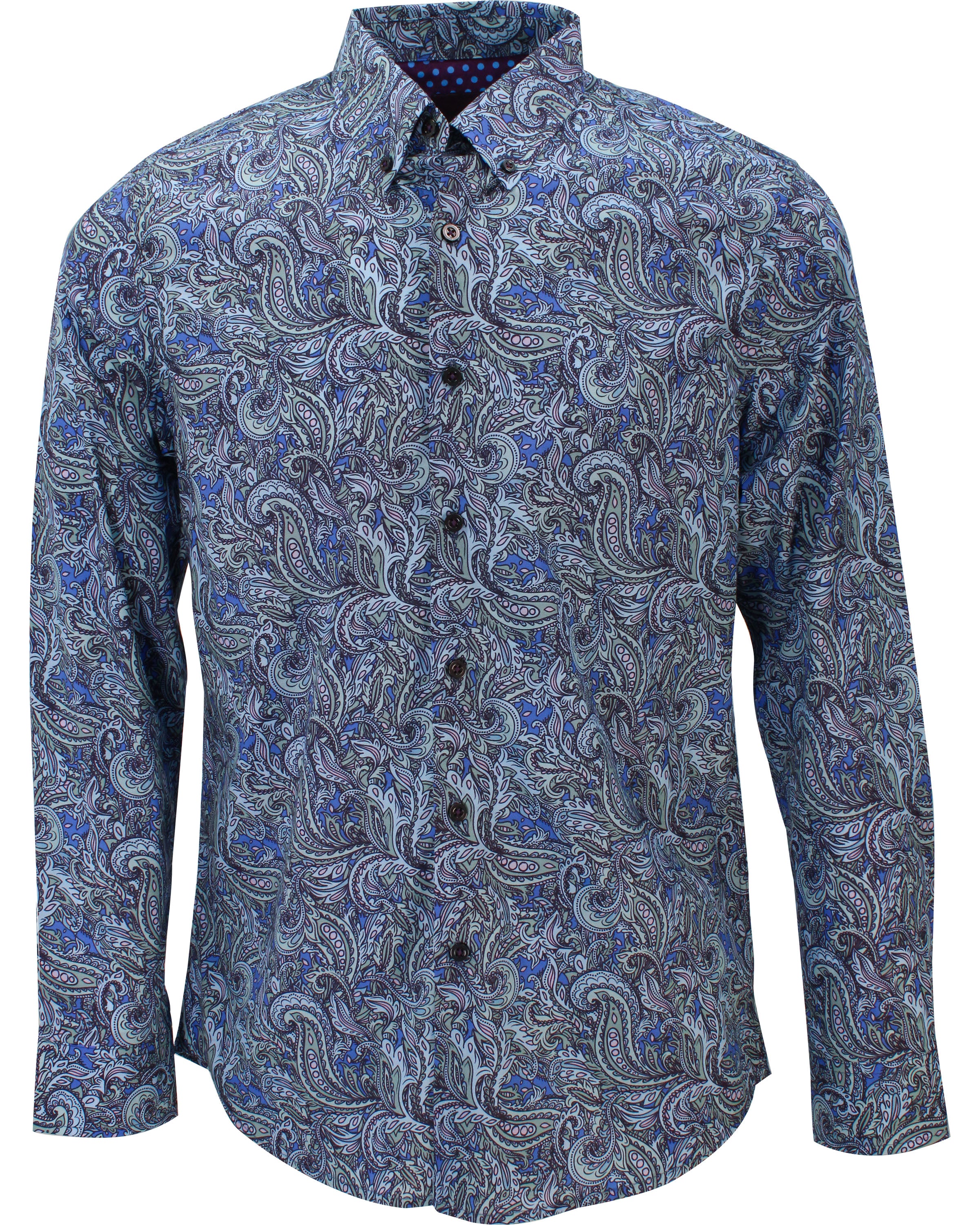 MITCHELL PAISLEY GOAL SHIRT IN OCEAN – Lords Of Harlech