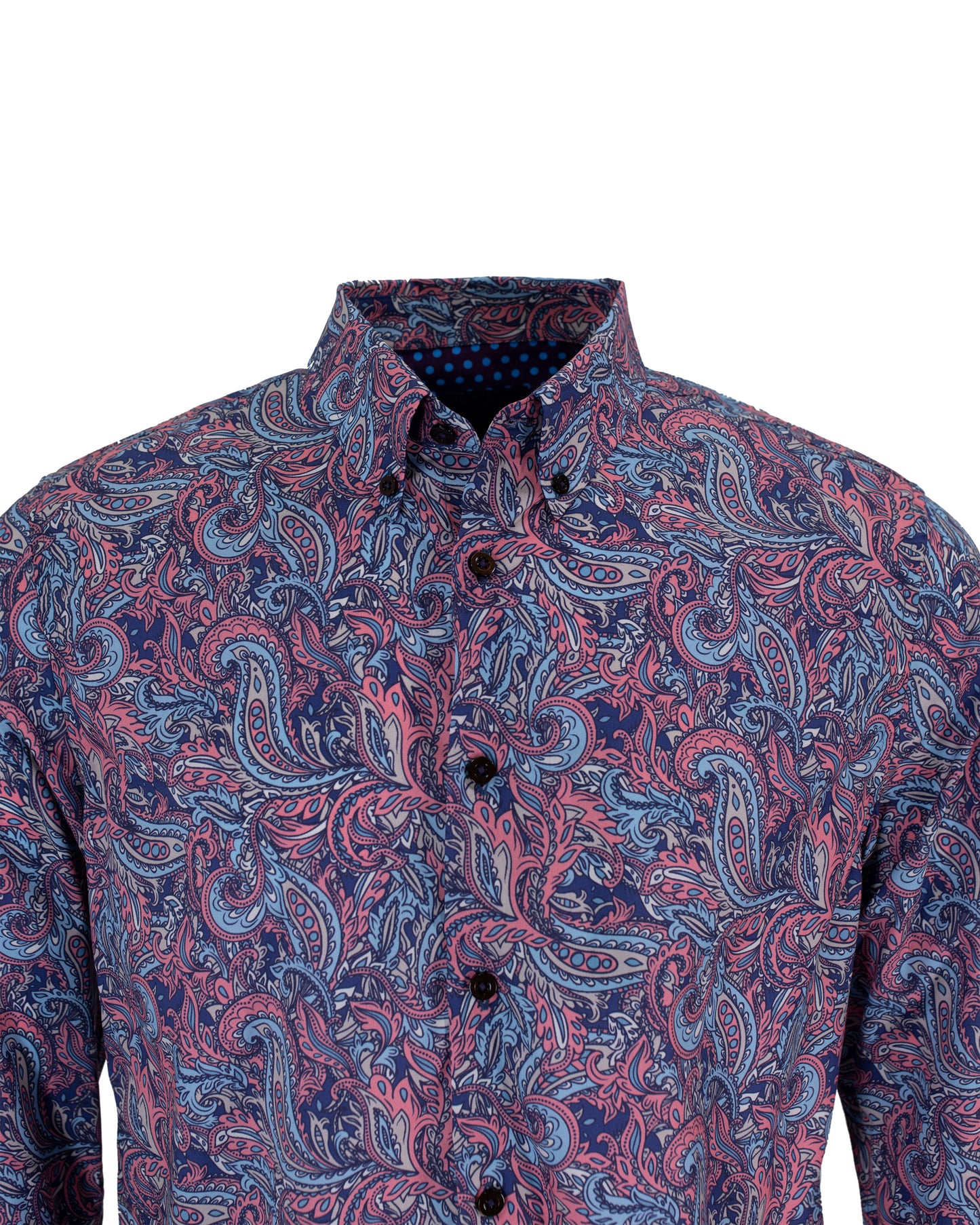 MITCHELL PAISLEY GOAL SHIRT IN STRAWBERRY