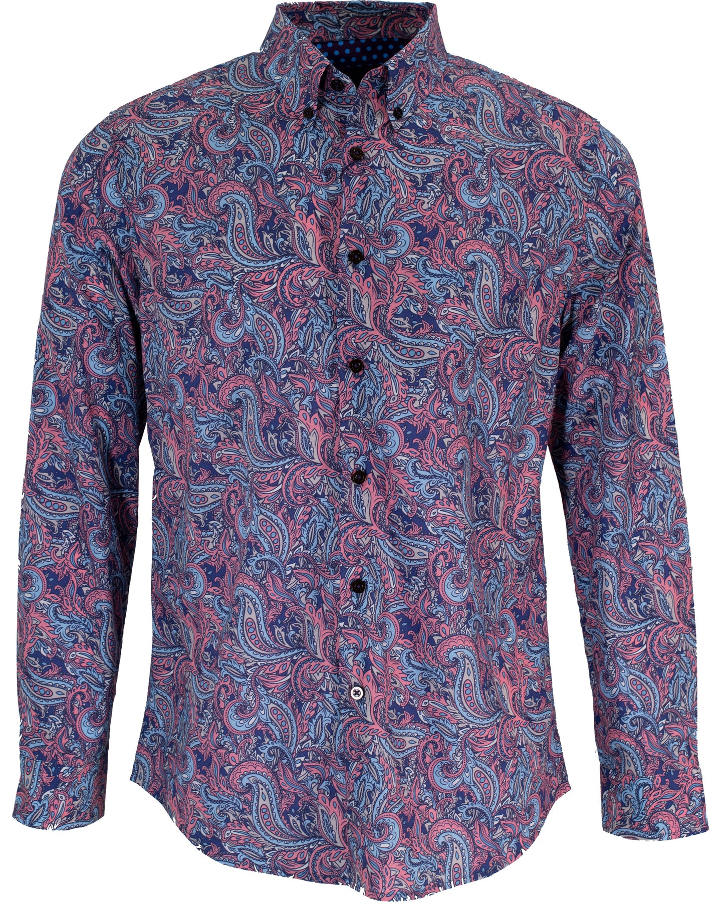 MITCHELL PAISLEY GOAL SHIRT IN STRAWBERRY