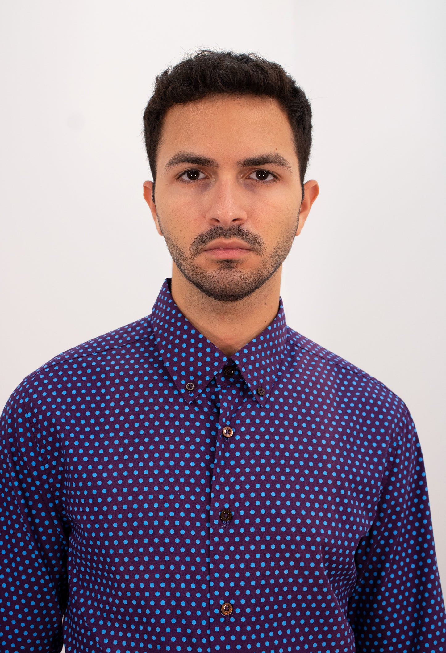 MITCHELL POLKADOT SHIRT - PURPLE