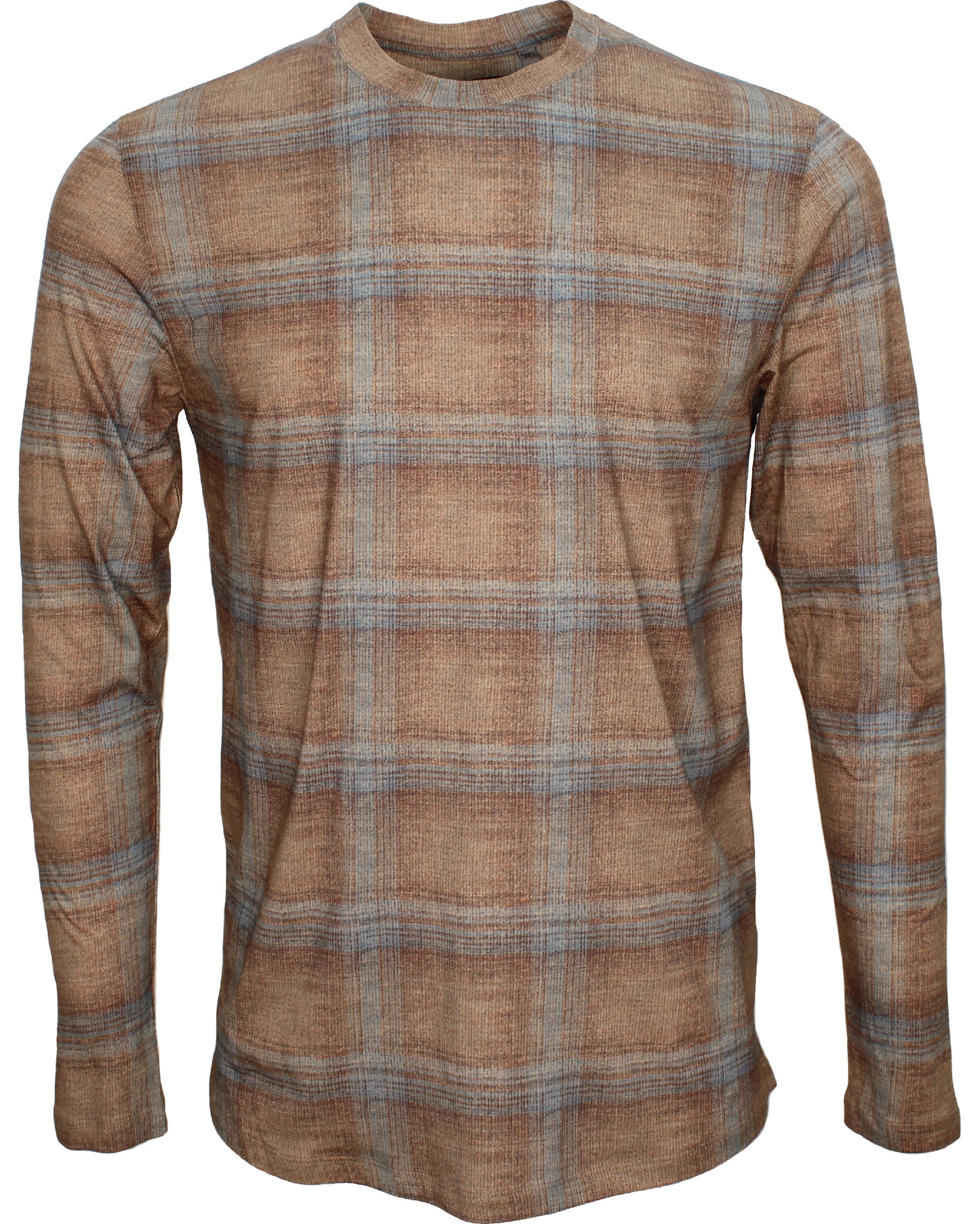 Monty Tartan Toffee Crew Neck Tee