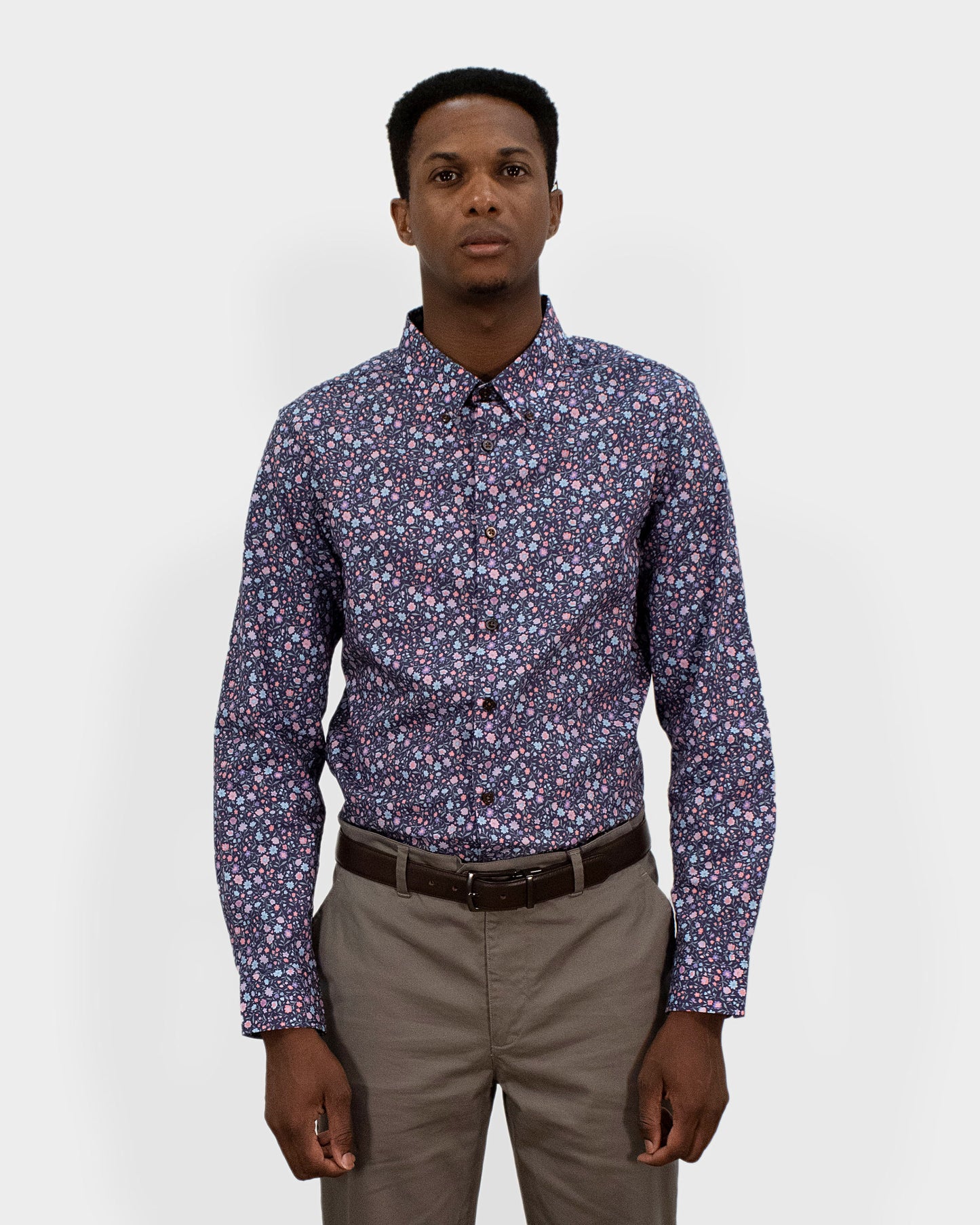 MORRIS DITZY DAISY SHIRT IN SKIPPER