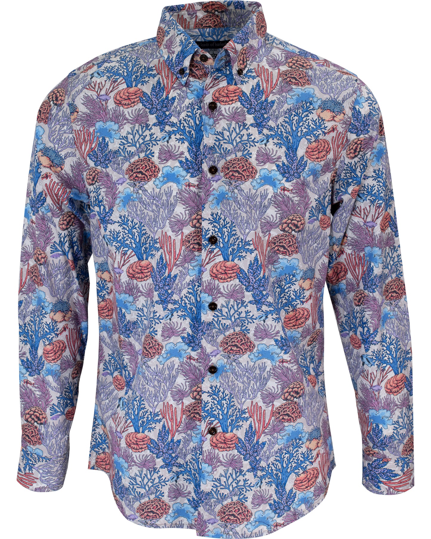 MORRIS CORAL GARDEN SHIRT IN PUMICE