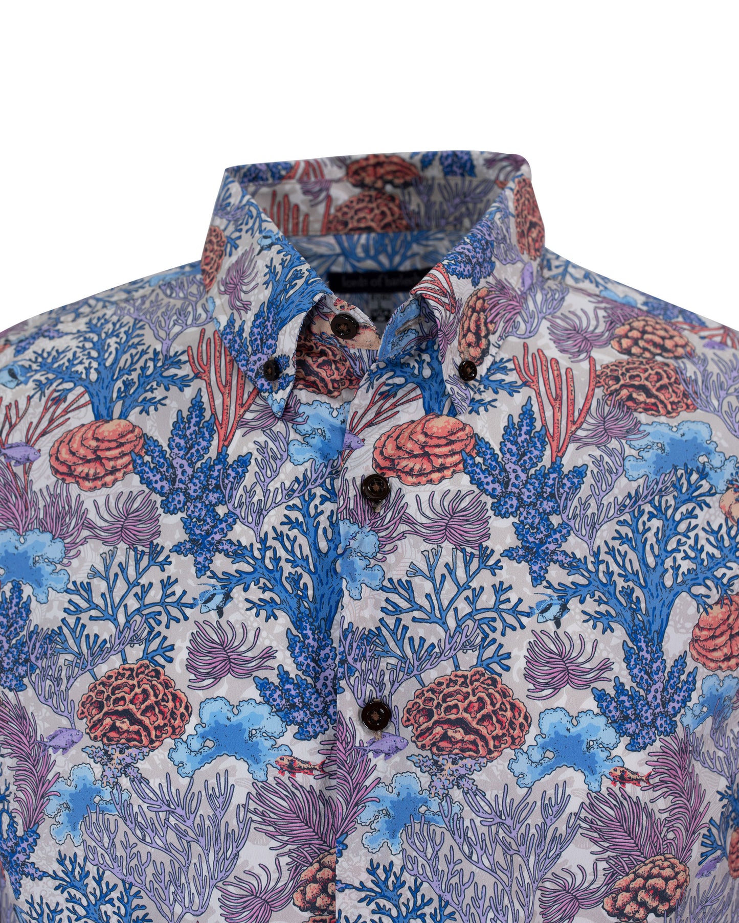 MORRIS CORAL GARDEN SHIRT IN PUMICE