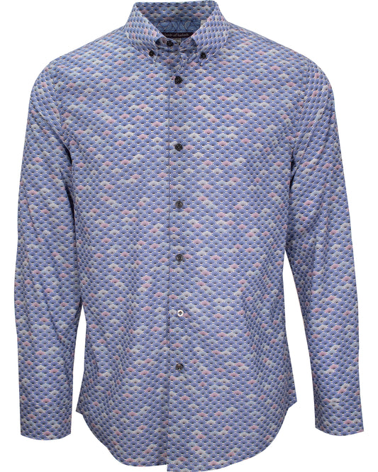 Morris Leafy Blue Shirt